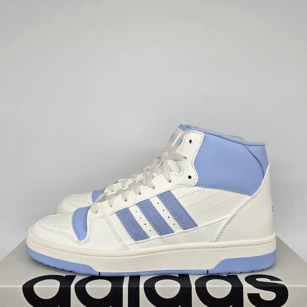 New adidas Break Start Mid Cloud White Glow Blue Women's Shoes Size 6